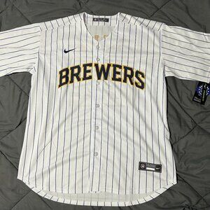 FAST SHIP CHRISTIAN YELICH #22 BREWERS MILWAUKEE MLB JERSEY